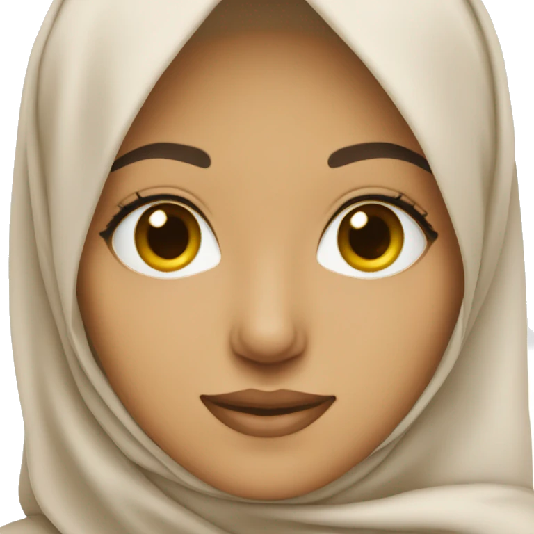 hijabi with light skin emoji