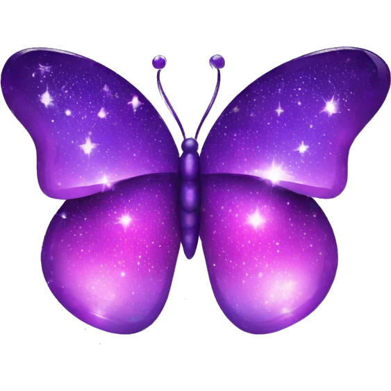 One Purple-Shiny-Gem-Crystal-Glitter-Galaxy-Gradient-Sparkle-Stars-Glass-Butterfly emoji