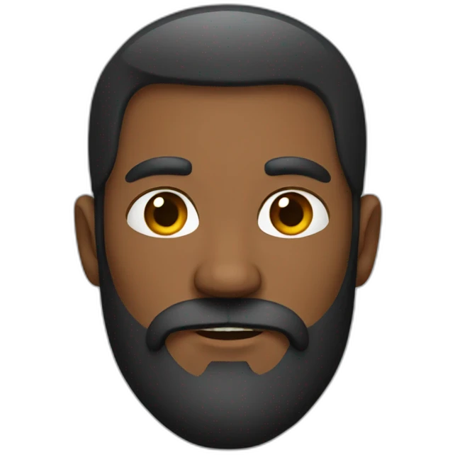A guy with a dark long beard emoji