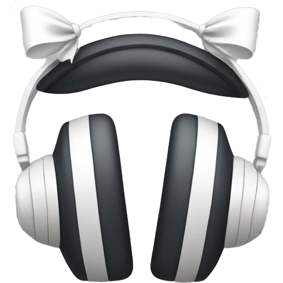 Headphones with two white bows in each side emoji
