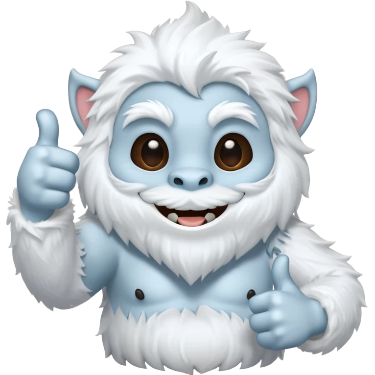 a yeti giving a thumbs up emoji