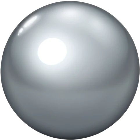 Silver sphere emoji