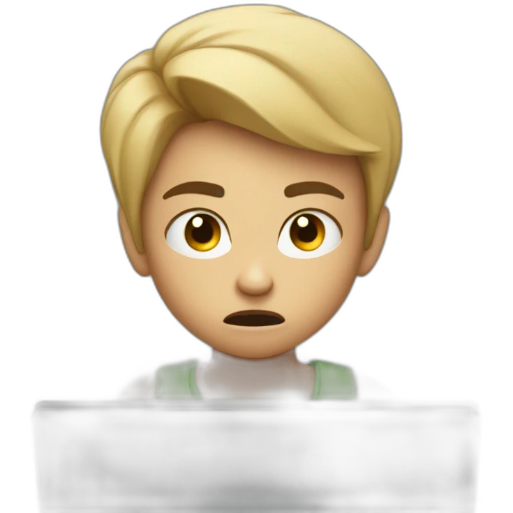 9 year old angry at computer emoji