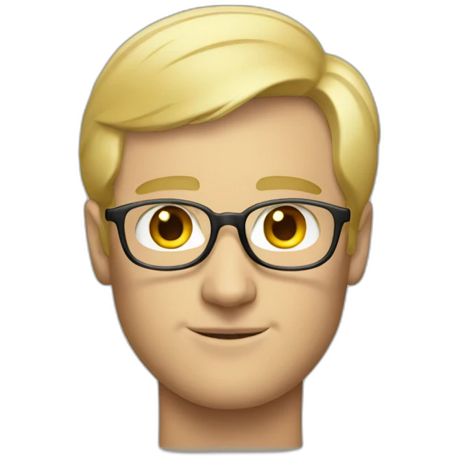 blonde guy with steve jobs jersey emoji