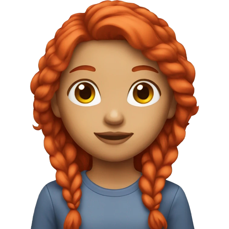 A girl whith red long hair emoji