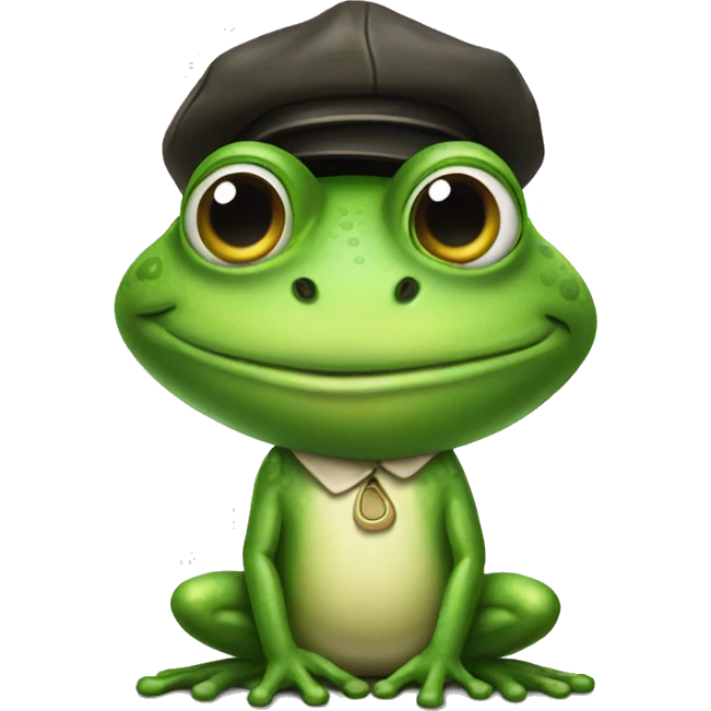Frog wearing a tyke emoji