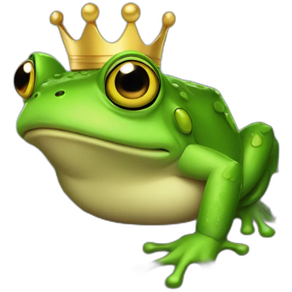Queen frog in forest emoji