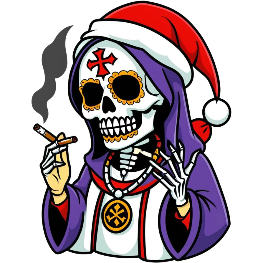 Santa muerte  smoking  emoji