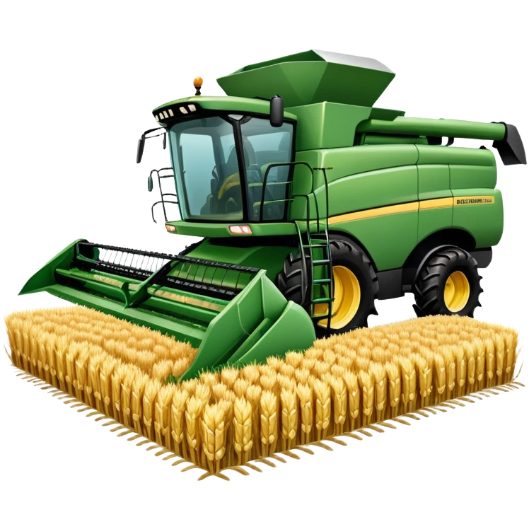 An icon featuring a wheat field, a combine harvester, fertilizer formulas, and plant cells, symbolizing agronomy. The design includes farming tools and crops, representing agricultural science, crop production, and plant biology. Transparent background highlights sustainable farming and growth. emoji