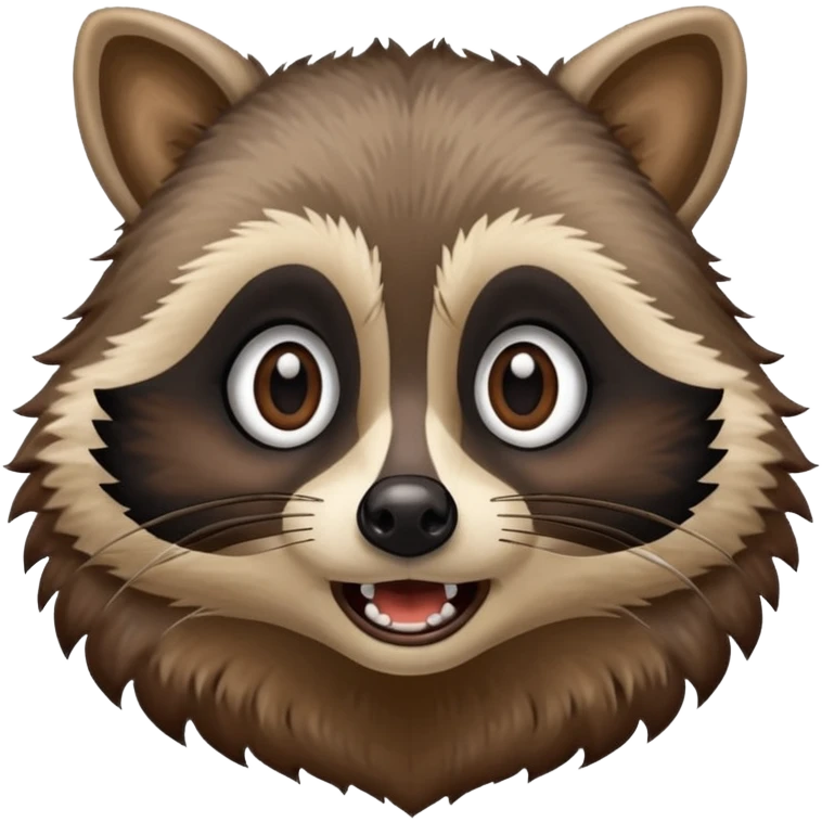 Startled panicked raccoon who got caught emoji