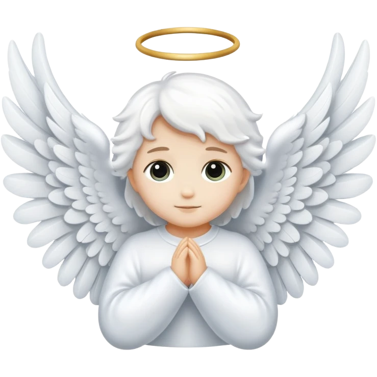 cute fluffy white angel wing emoji