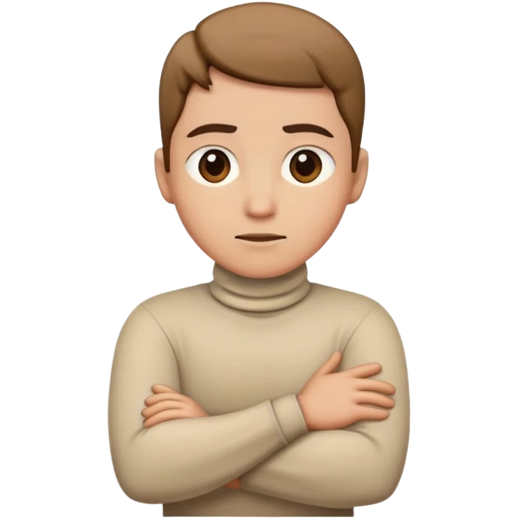 someone wit arms crossed around neck emoji