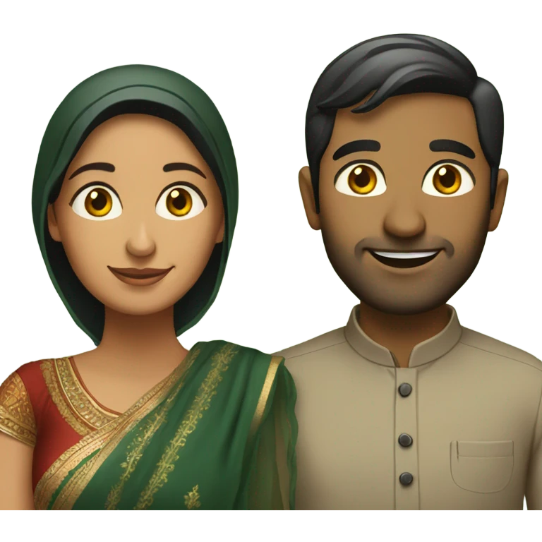 Pakistani and Indian couple  emoji