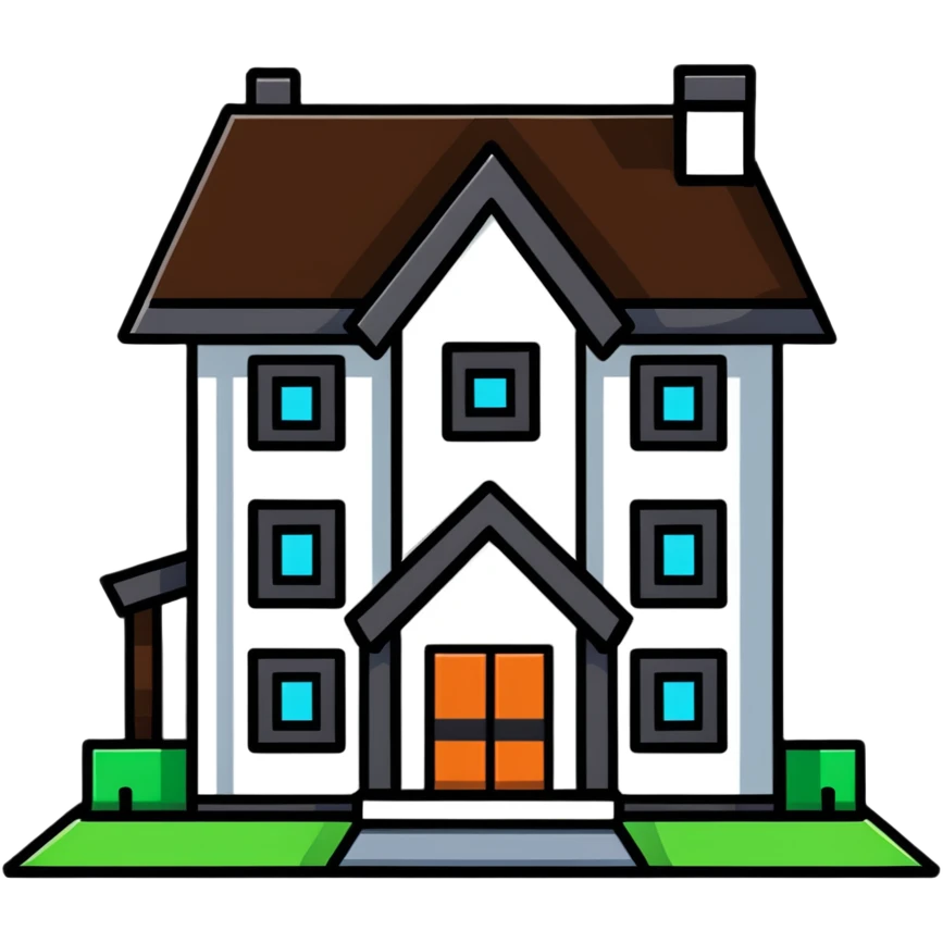Minecraft house emoji
