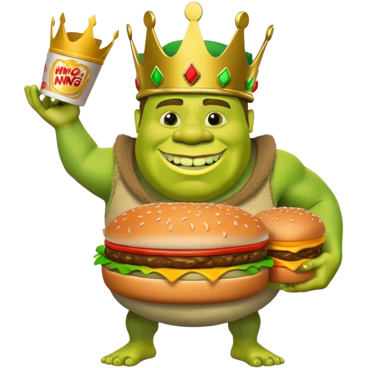 Shrek raiding McDonald’s emoji