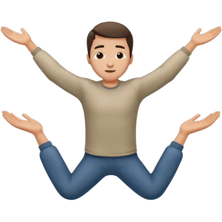 man prostrates himself asking for help emoji