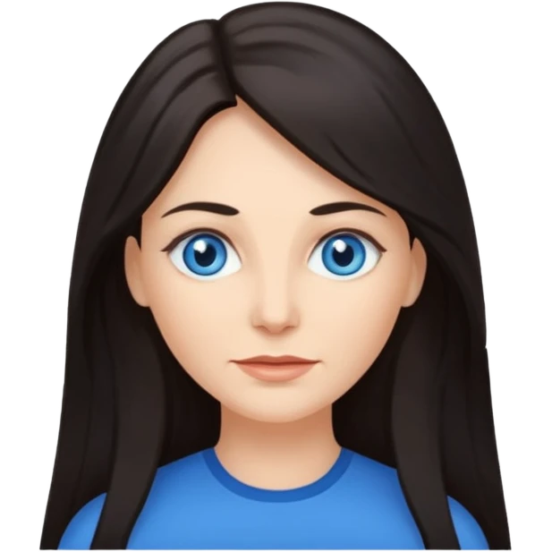 Mature woman with long dark hair emoji