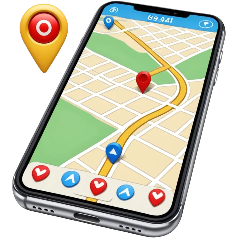 GPS map on iPhone emoji
