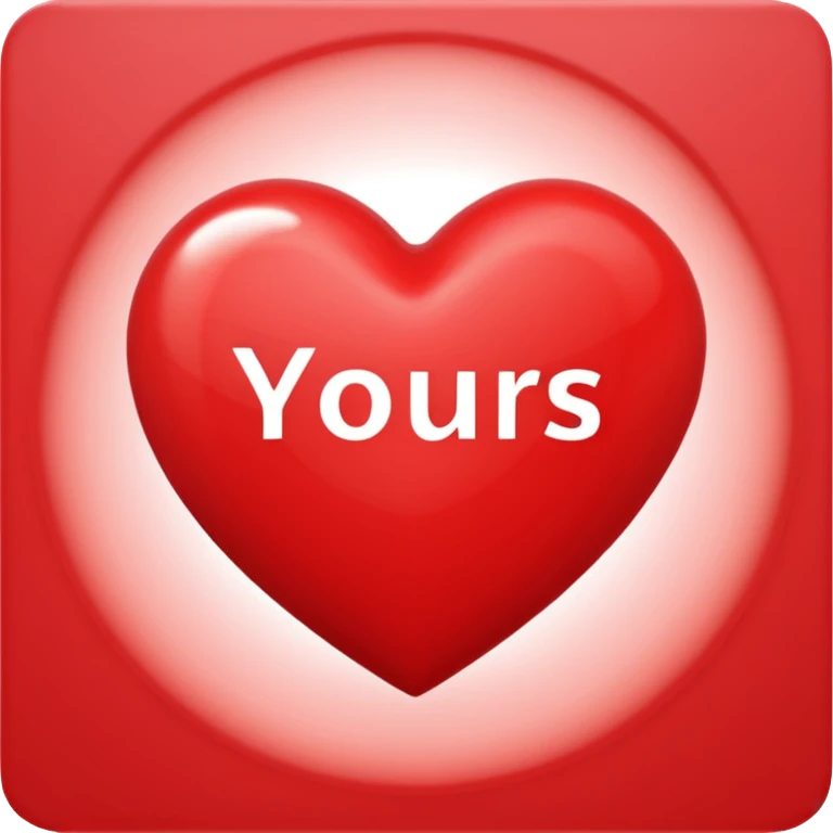 "I am only yours" Words in a heart emoji