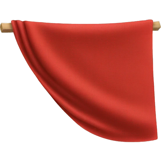 Red cloth clip emoji