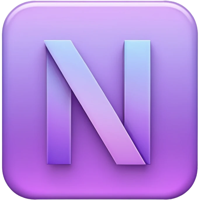 Netflix aesthetic "N" logo in pastel purples emoji