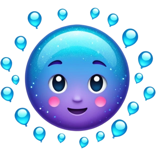 Glitter purple and cian like emoji