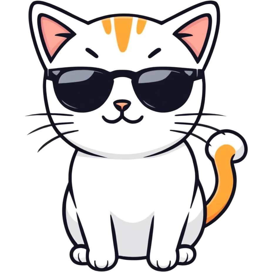 Cat with sunglasses emoji