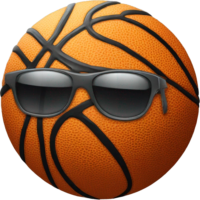 Basketball with sunglasses  emoji