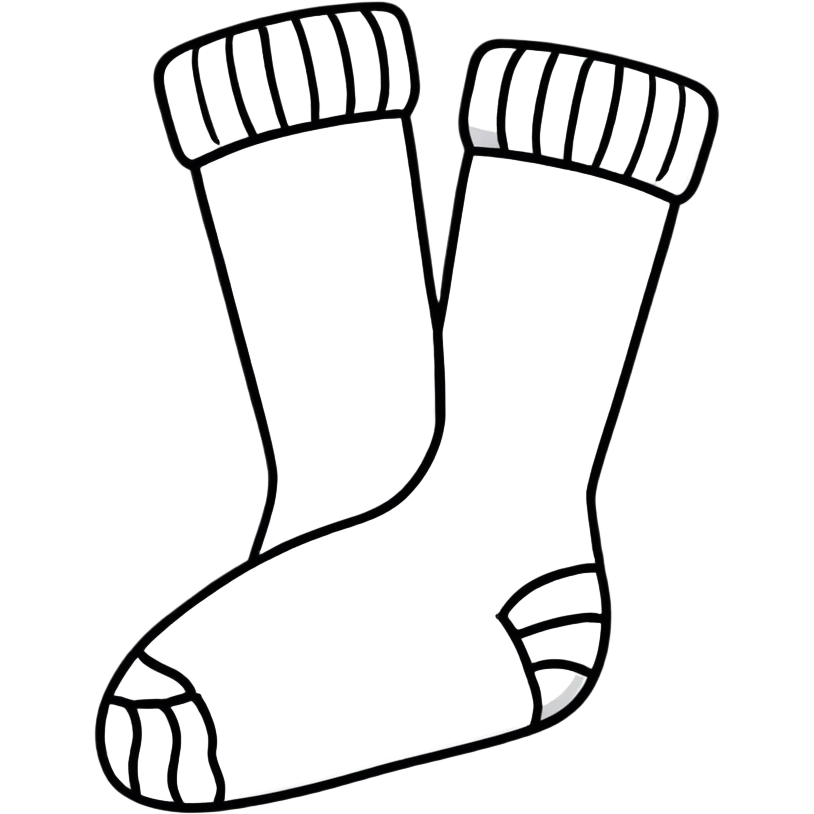 white sock bottom view showing sole texture and pattern emoji