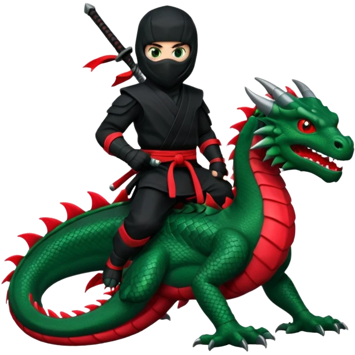 ninja on a dragon emoji