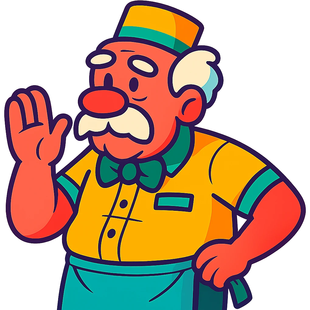 Make the colors brighter and more vibrant, keep the cartoon style, with no background emoji