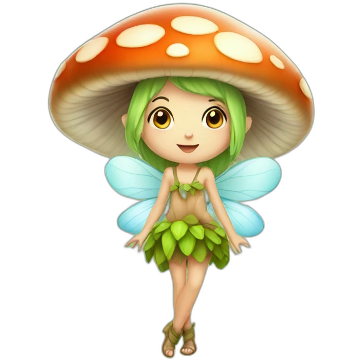 cute mushroom fairy emoji