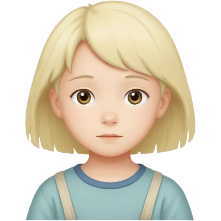 Ghibli style illustration of a child painting with soft colours emoji