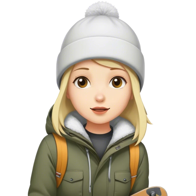 Skate snow female  emoji