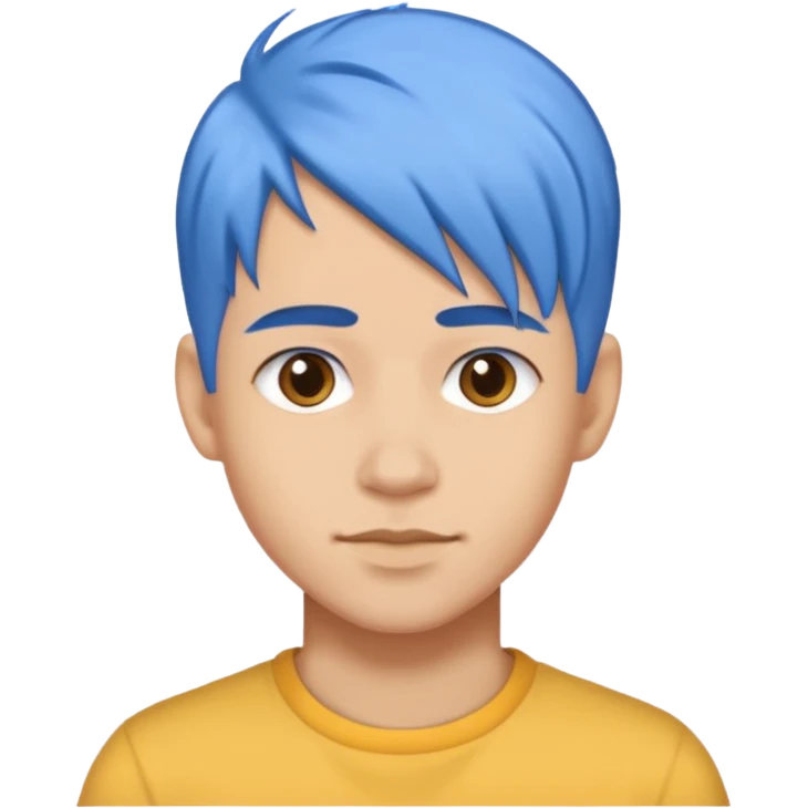 blue haired gay person emoji
