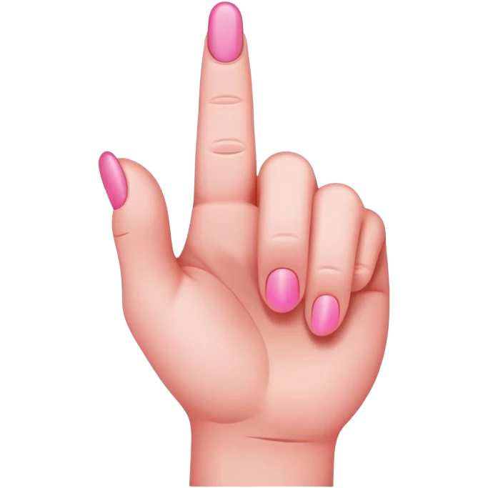pink middle finger emoji