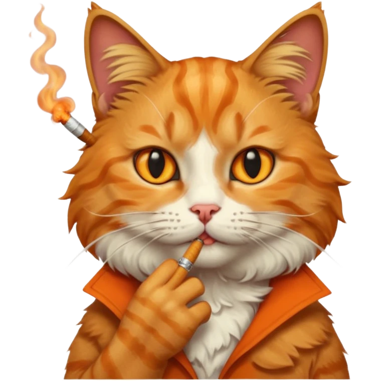 cat with cigarete emoji