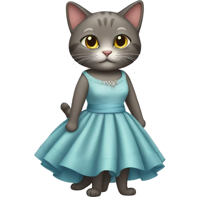 Cat in a dress emoji
