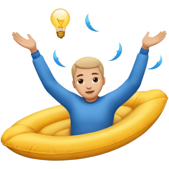 pessoa flutuando no ar emoji