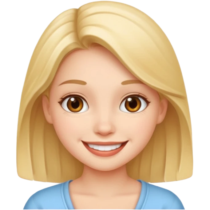 Beautiful cute girl emoji