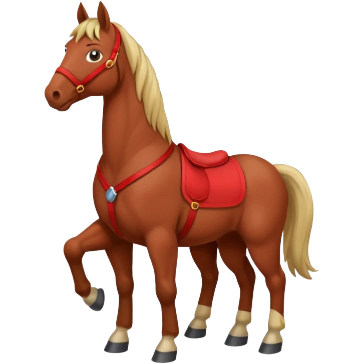 horse with red shirt emoji