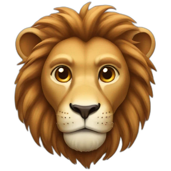 lion with the ears of a monkey emoji
