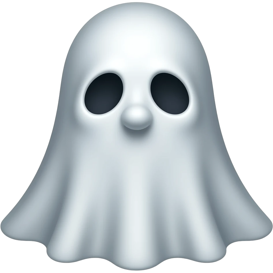 Emoji of a old man ghost emoji