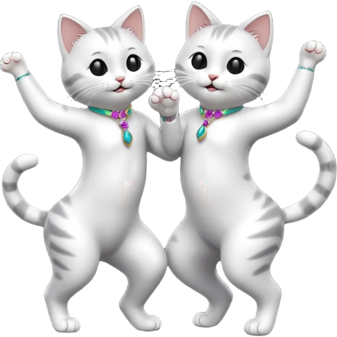 Cats couple salsa dancing  emoji