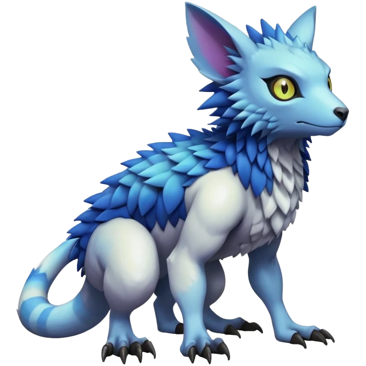 colorful warm modern cyber-Fakémon-Digimon-Trico-Vernid-creature (full body) emoji