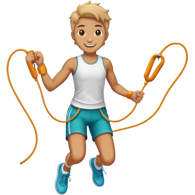 smiling person jumping rope emoji