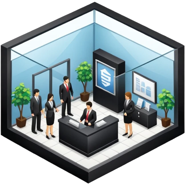isometric bank emoji
