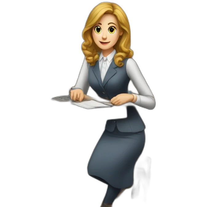 secretaire bonjour emoji