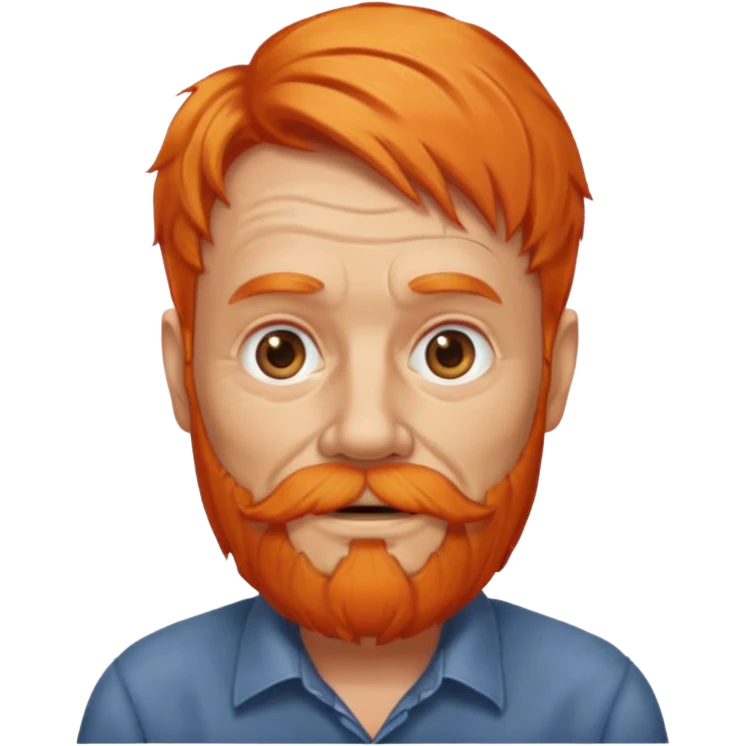old adult male, orange hair and orange beard emoji