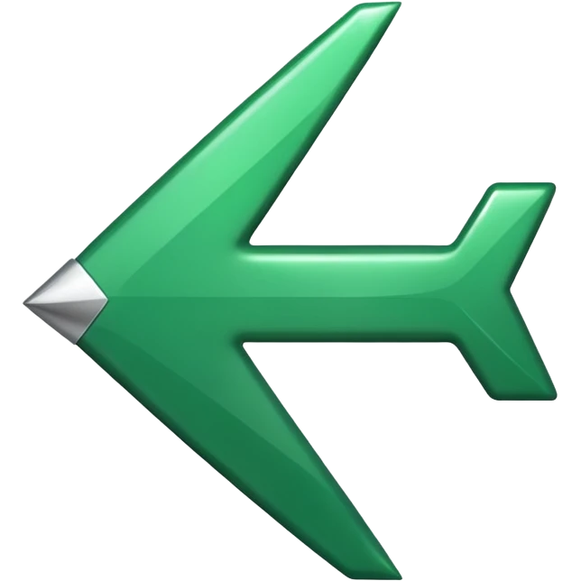 Bold up arrow in green color emoji